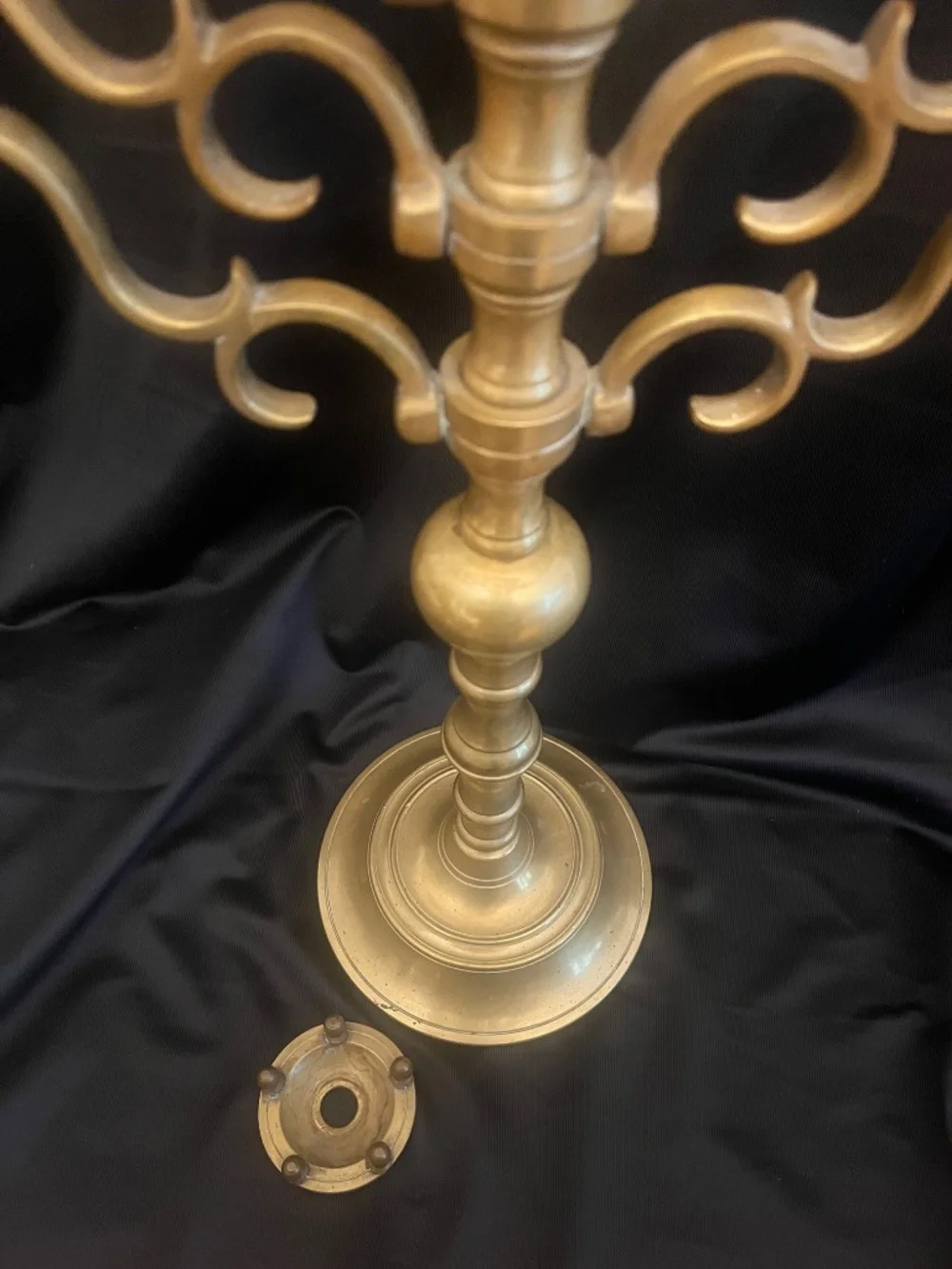 Grand 19th Century Brass Chanukah Menorah